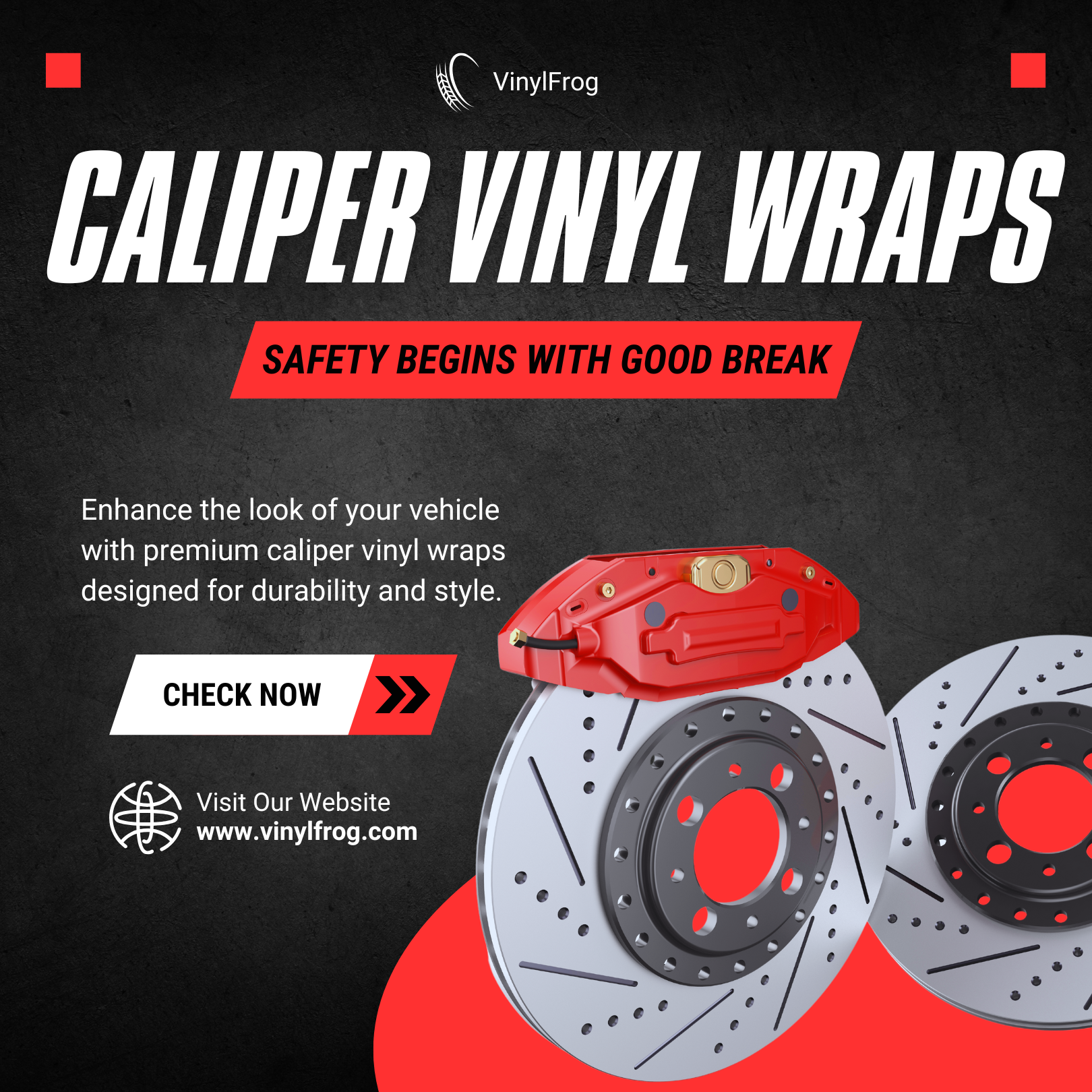 Caliper Vinyl Wraps - Available In All Colors