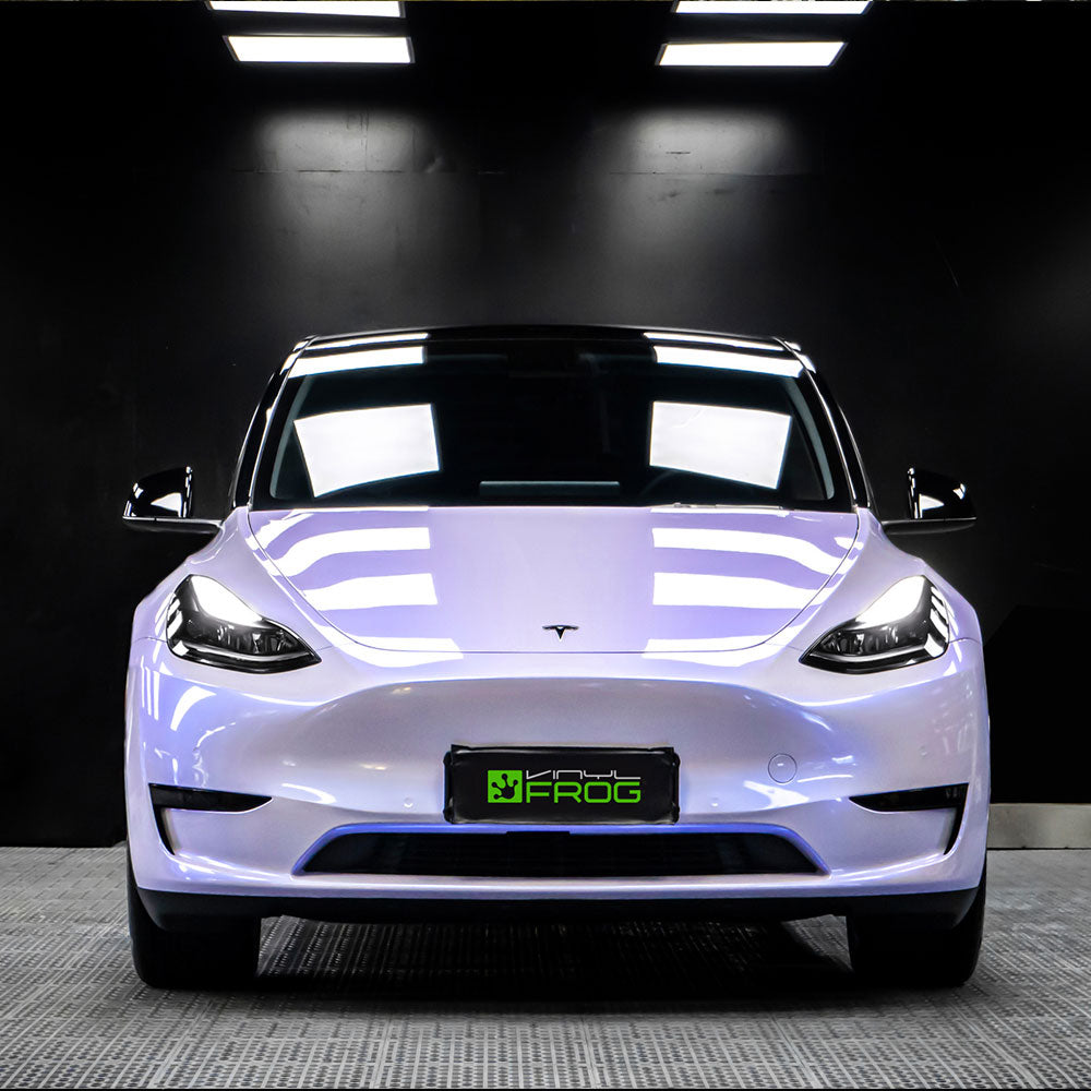 Candy Metallic Silver Gray Blue Vinyl Wrap