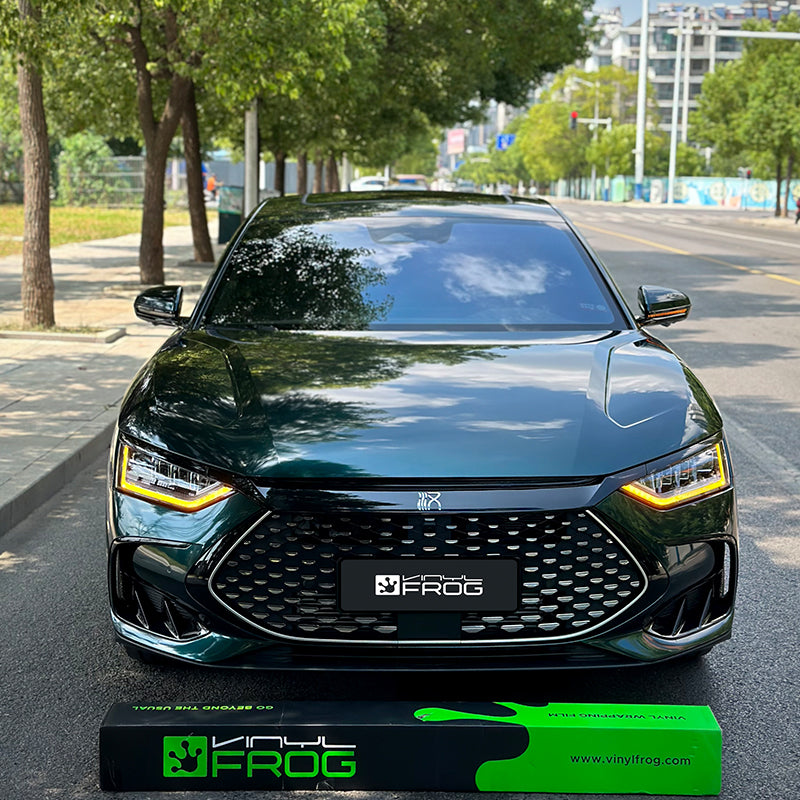 Glossy Metallic Deep Jungle Green Vinyl Wrap