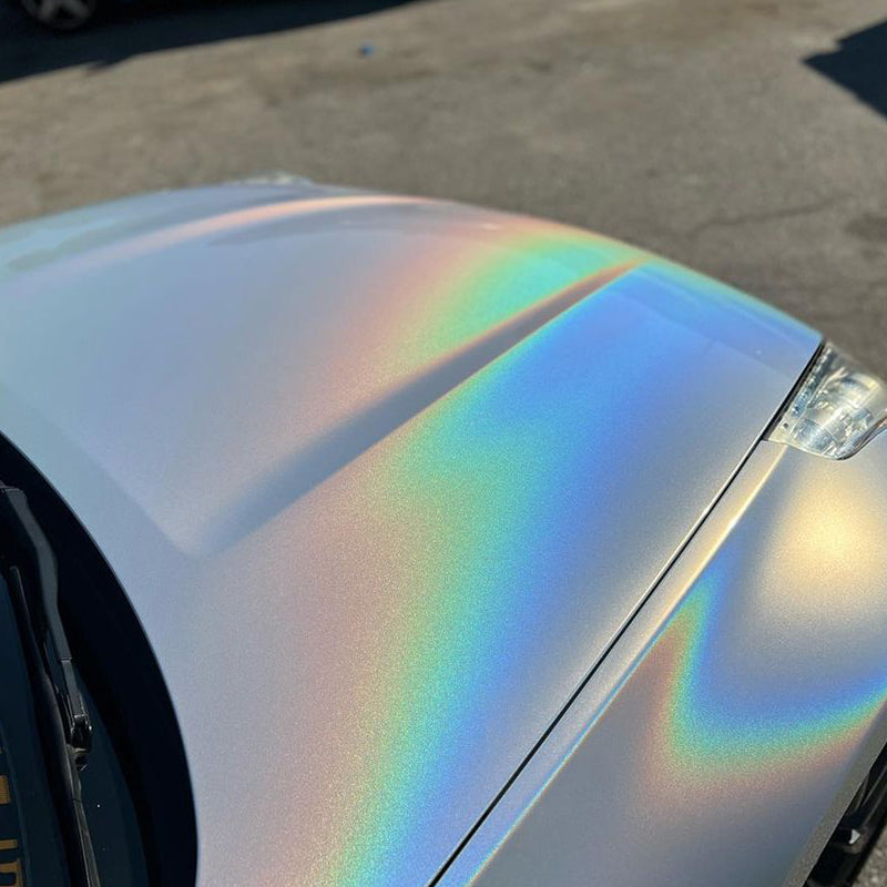 Rainbow Metallic Majestic White Vinyl Wrap