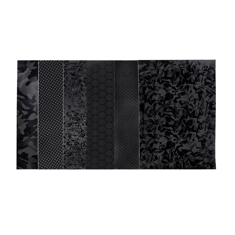Carbon Fiber Vinyl Wrap A4 Samples with 6 Colors