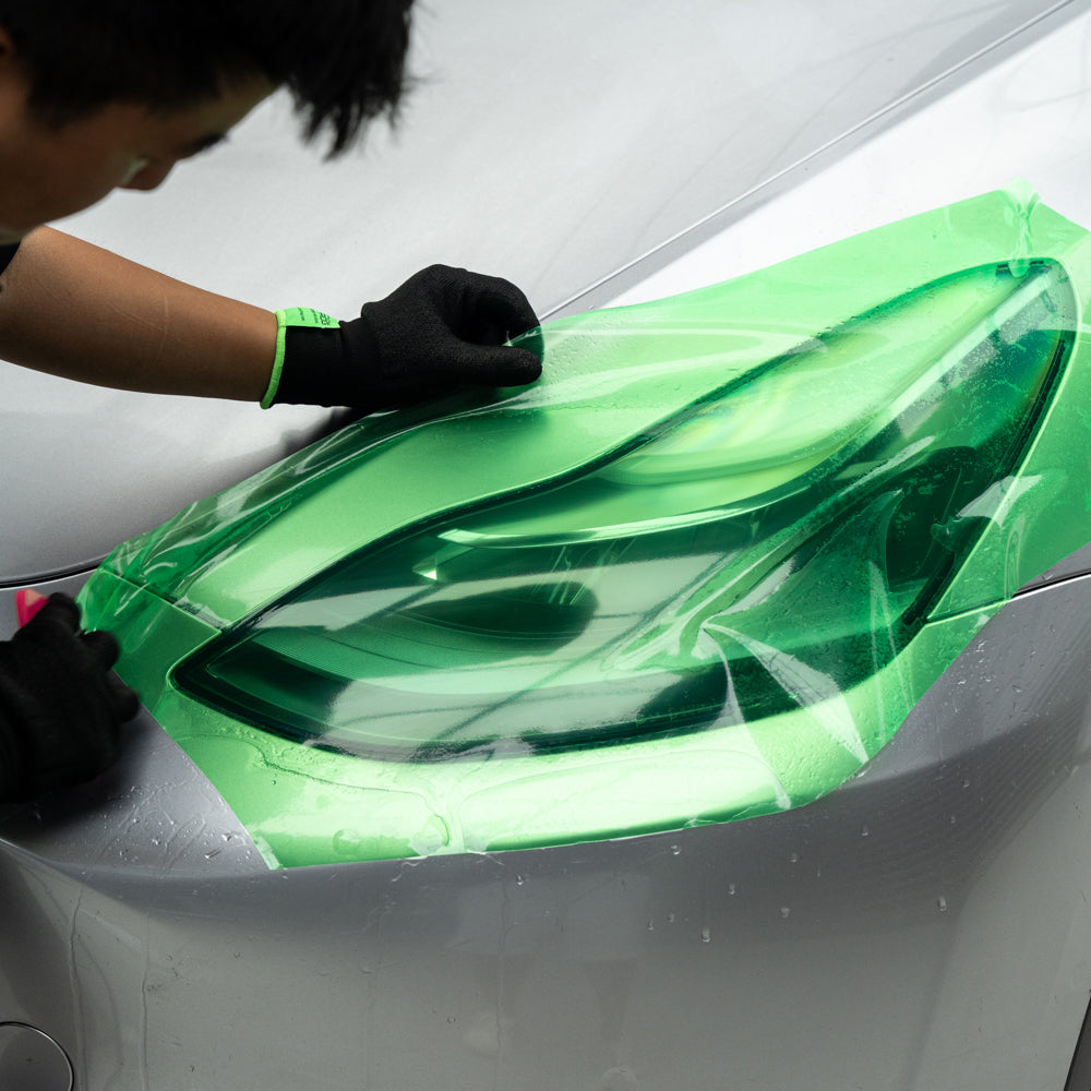 Green Headlight Film With Air Channel Paper Liner