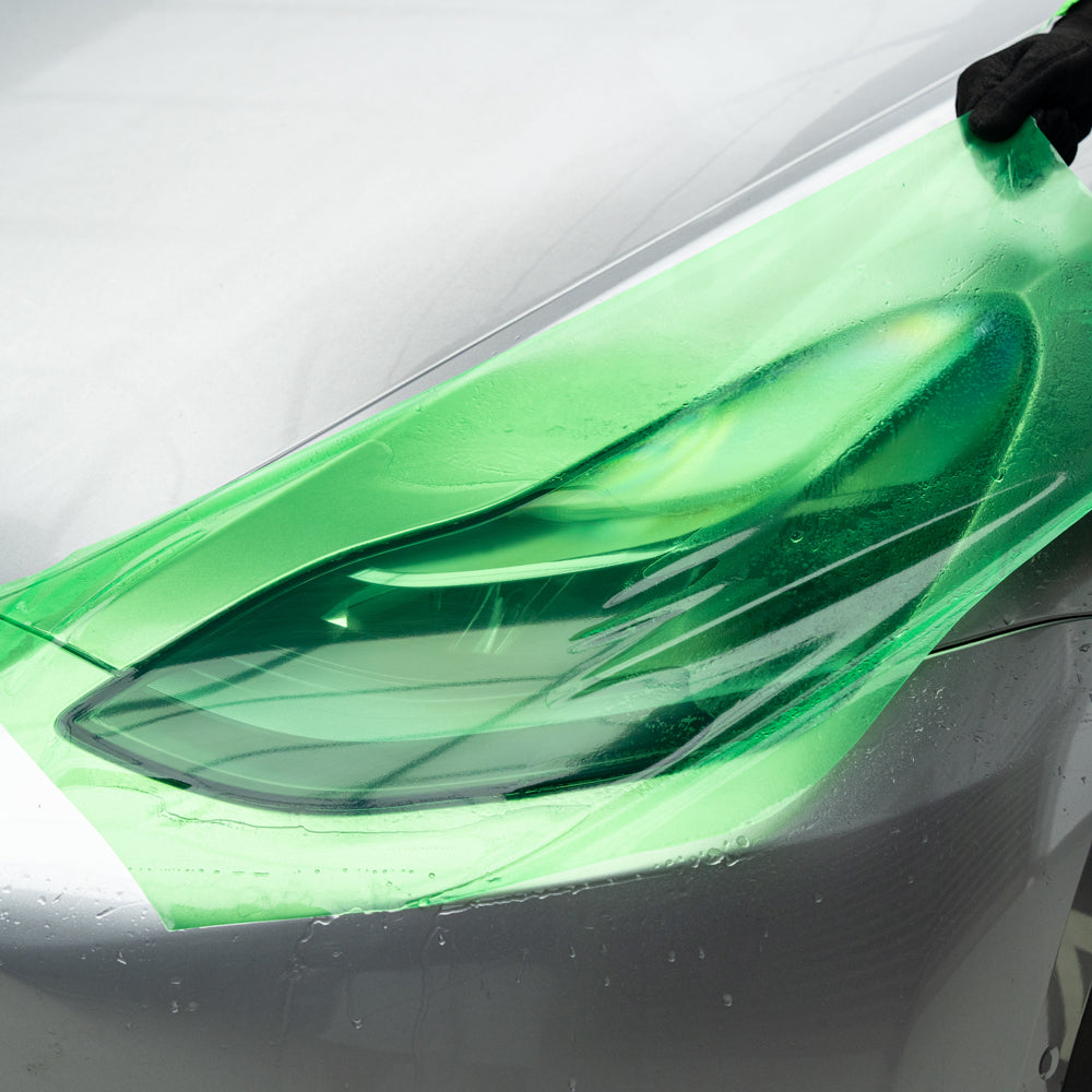 Green Headlight Film With Air Channel Paper Liner