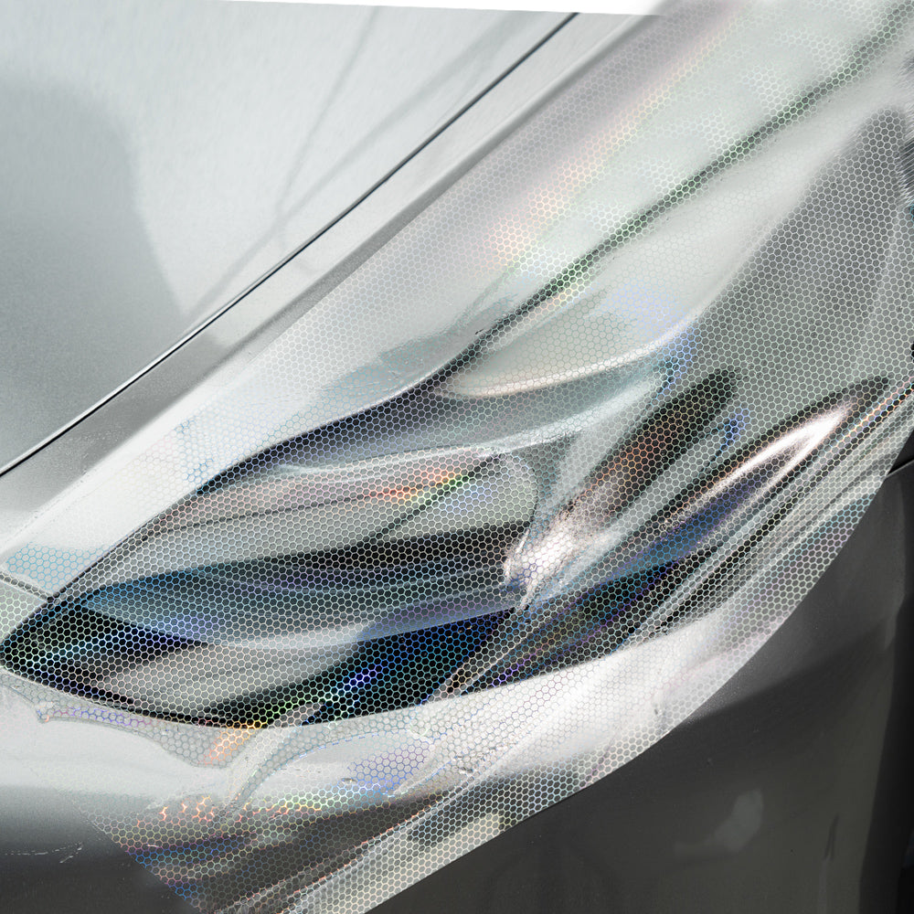 Clear Holographic Honeycomb Headlight Film with Air Channel Paper Liner