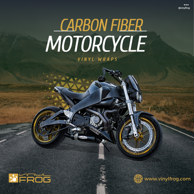 Carbon Fiber Vinyl Wrap For Motorcycle