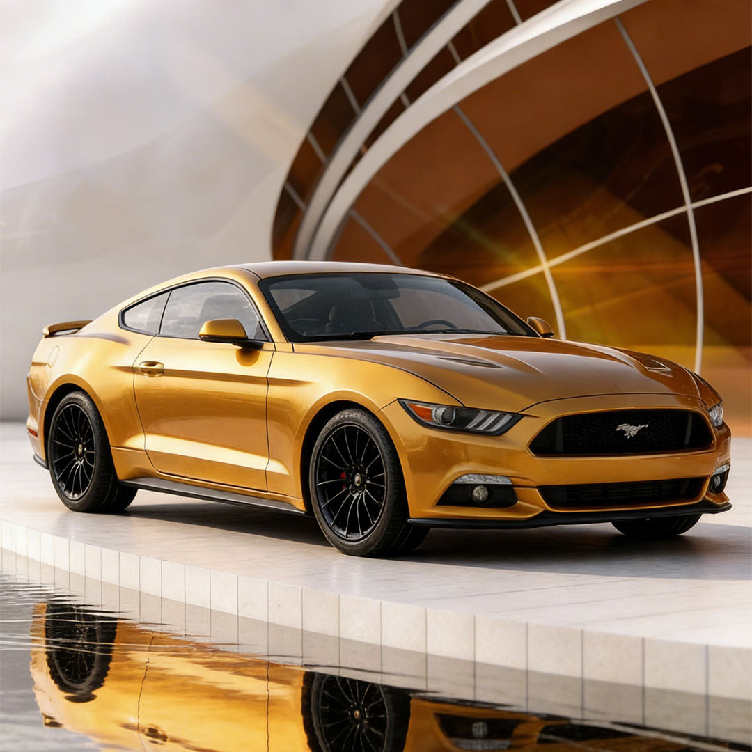 Glossy Metallic Gold Vinyl Wrap