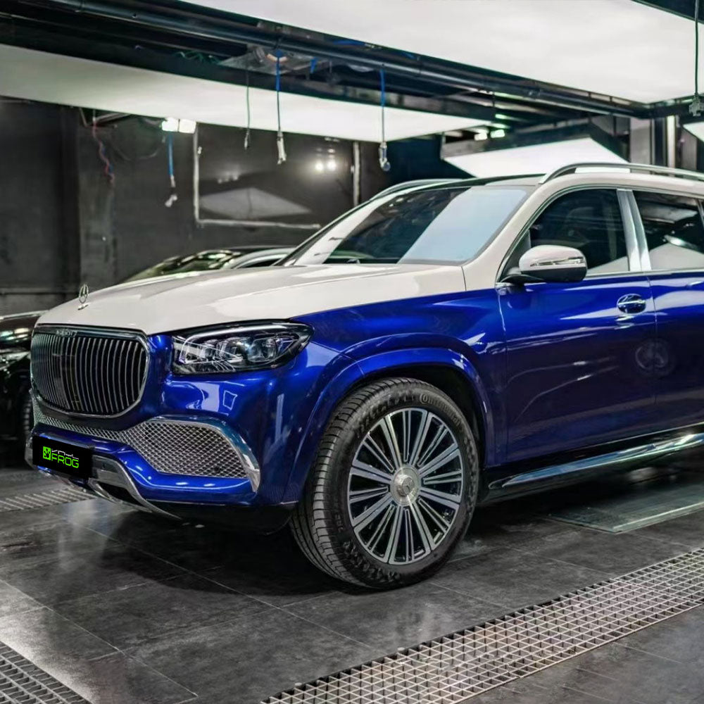 Glossy Metallic Everton Blue Vinyl Wrap