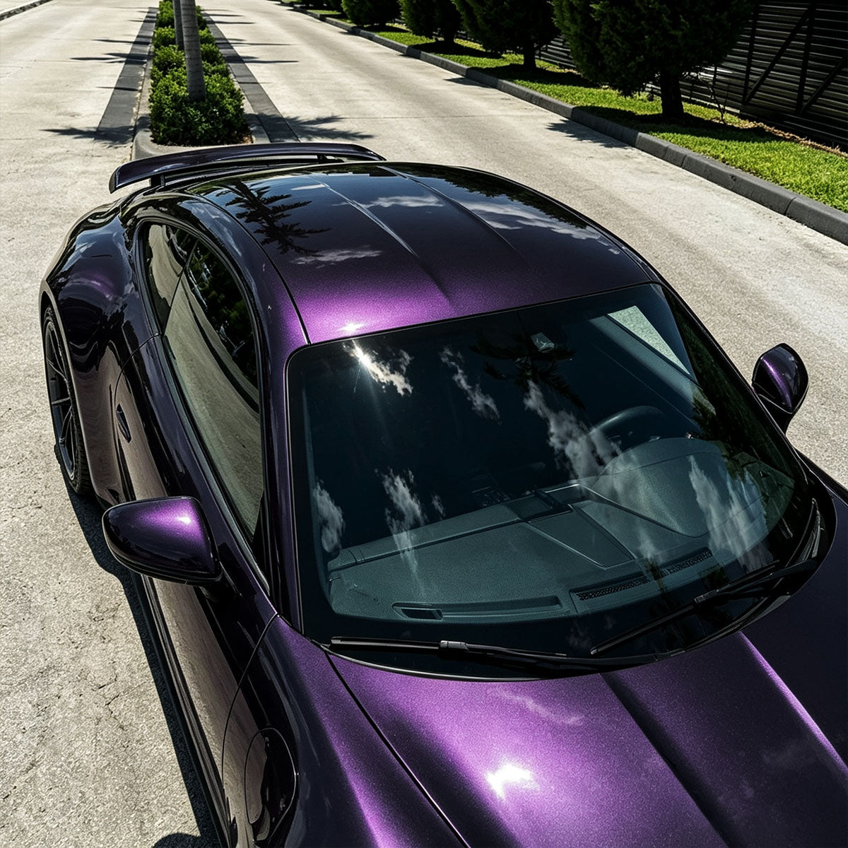Glossy Metallic Galaxy Purple Color PPF (Wet Application)