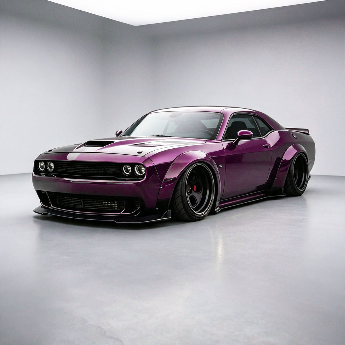Glossy Metallic Grape Purple Vinyl Wrap side view