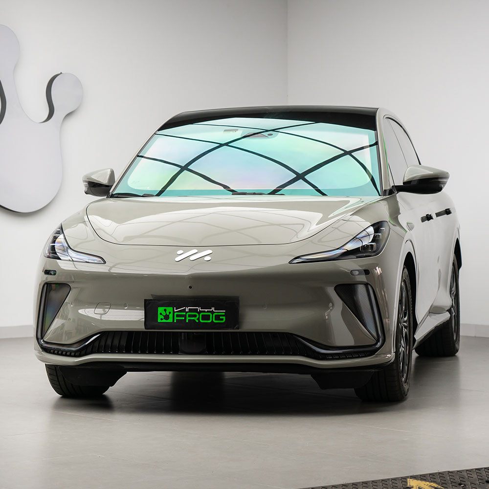 Glossy Metallic Emerald Gray Vinyl Wrap