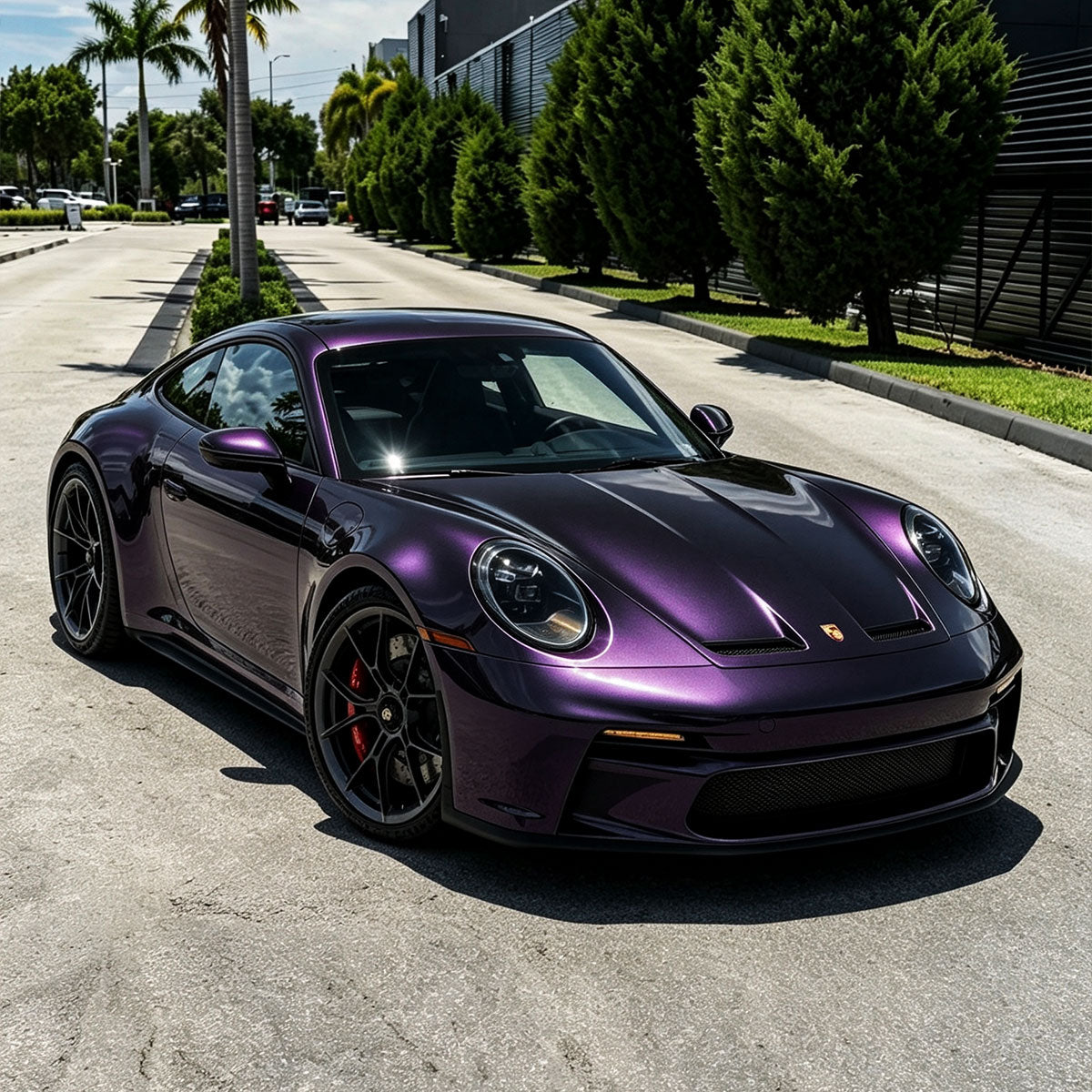 Glossy Metallic Galaxy Purple Color PPF (Wet Application)