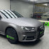Front view of a Audi in Matte Metallic Gray vinyl wrap