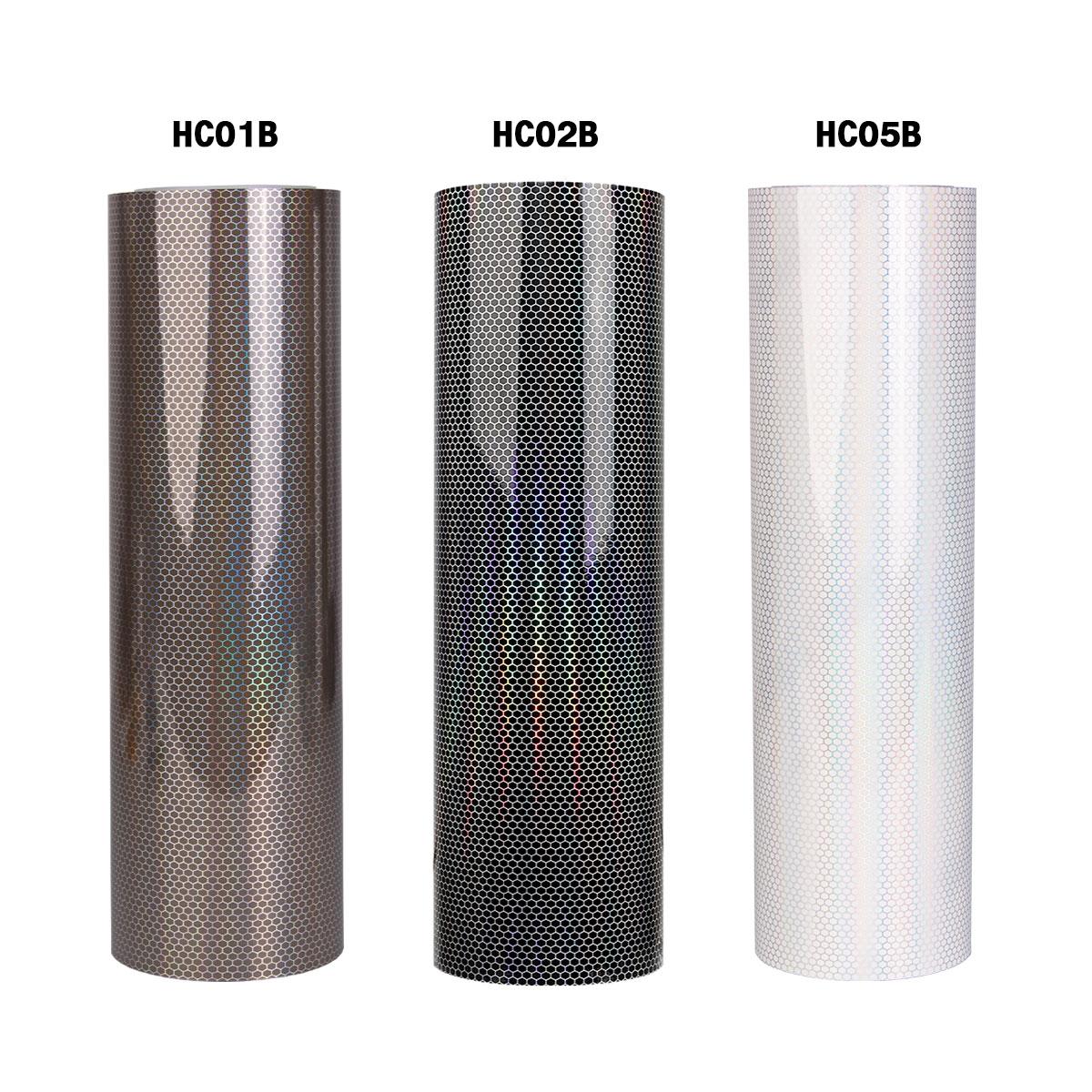 3 in 1 Holographic Honeycomb Headlight Film Kit with Air Channel Paper Liner