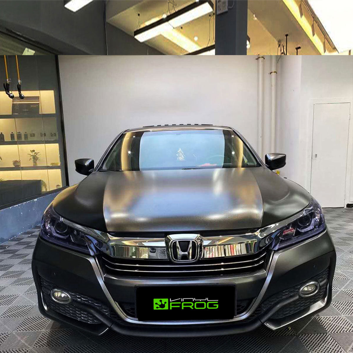 Satin Metallic Graphite Grey Vinyl Wrap