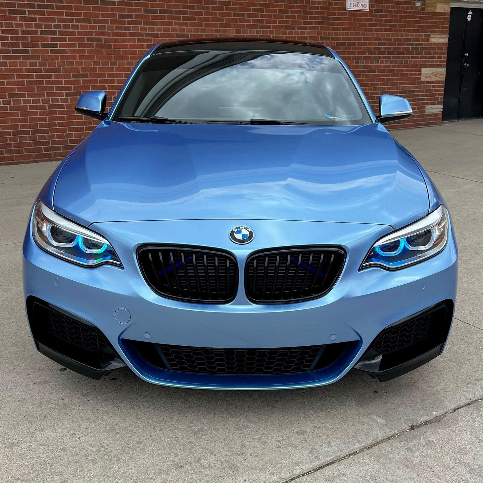 Glossy Metallic Silver Lake Blue Color PPF (Paint Protection Film)