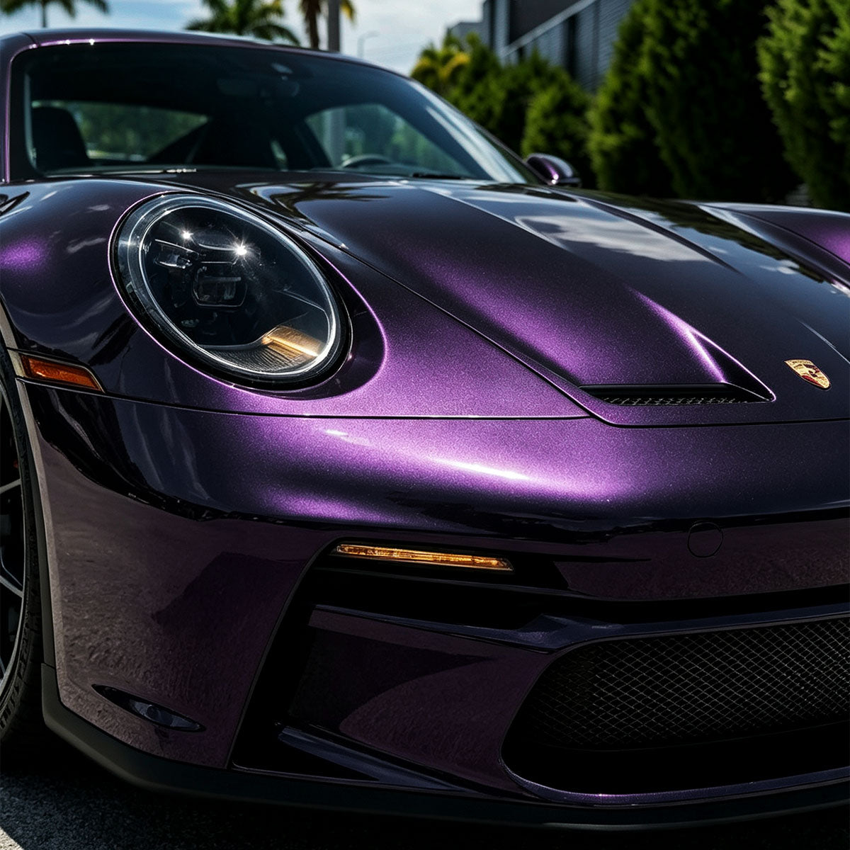Glossy Metallic Galaxy Purple Color PPF (Wet Application)