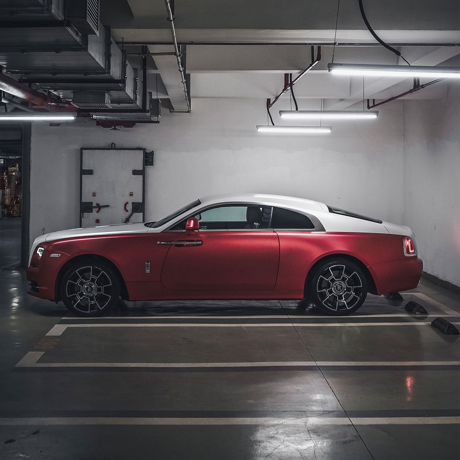 Satin Chrome Crimson Red Color PPF (Paint Protection Film)