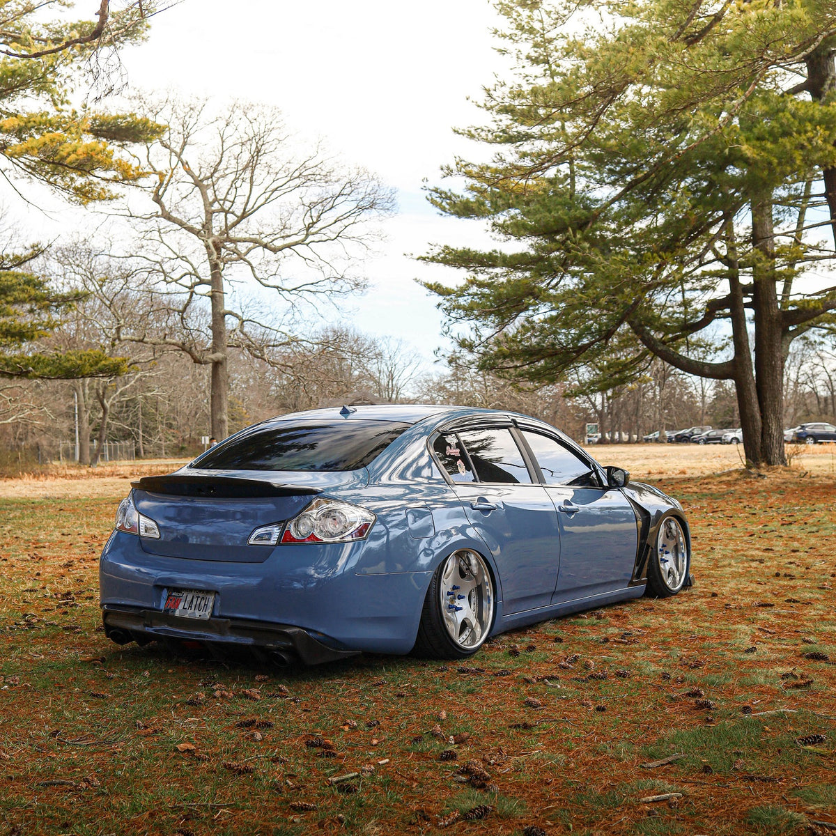 Super Glossy China Blue Vinyl Wrap on Infiniti
