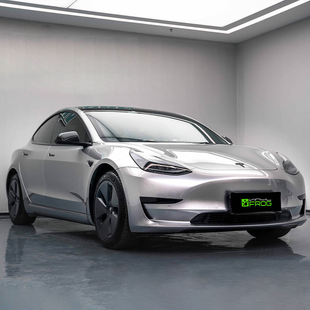 Glossy Metallic Unicorn Silver Vinyl Wrap