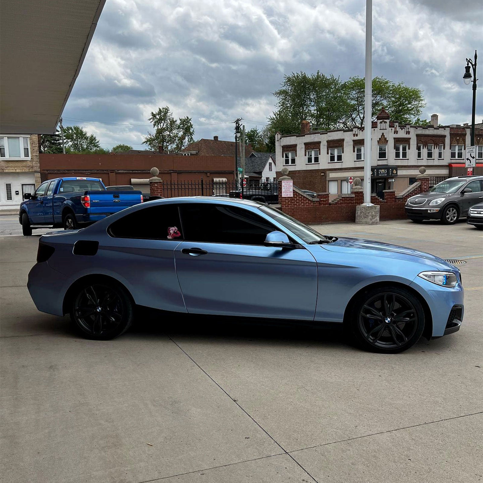 Glossy Metallic Silver Lake Blue Color PPF (Paint Protection Film)