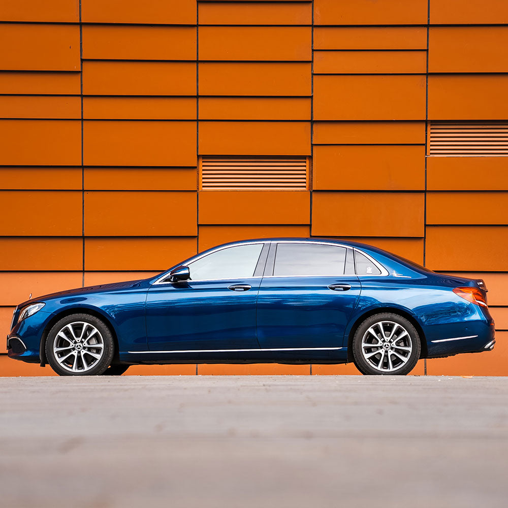 Glossy Metallic Beacon Blue Vinyl Wrap