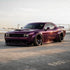 Glossy Metallic Grape Purple Vinyl Wrap on car