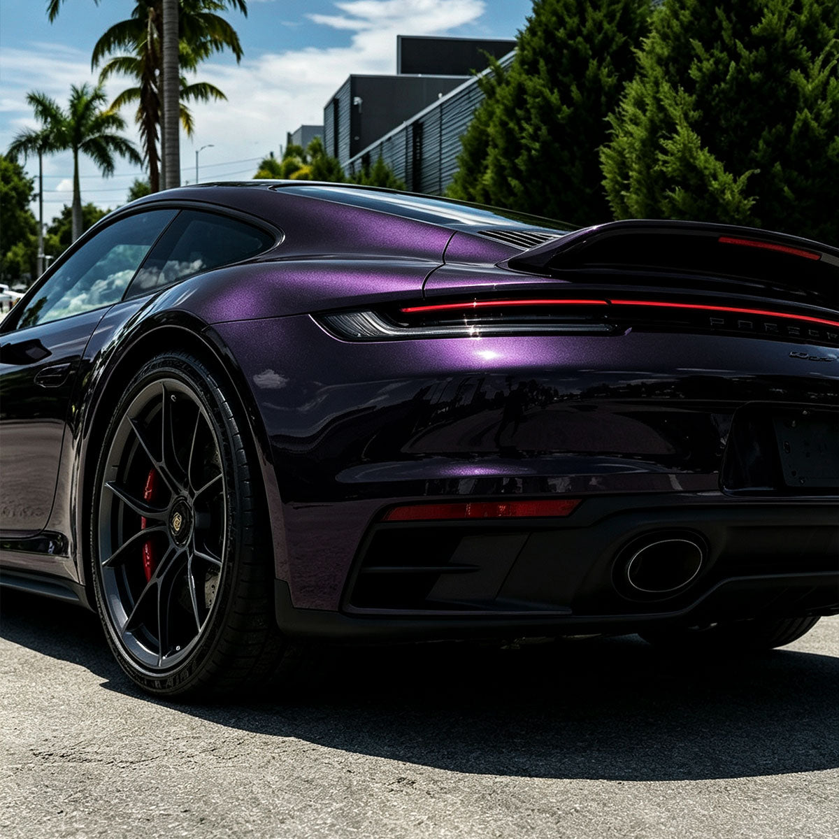 Glossy Metallic Galaxy Purple Color PPF (Wet Application)