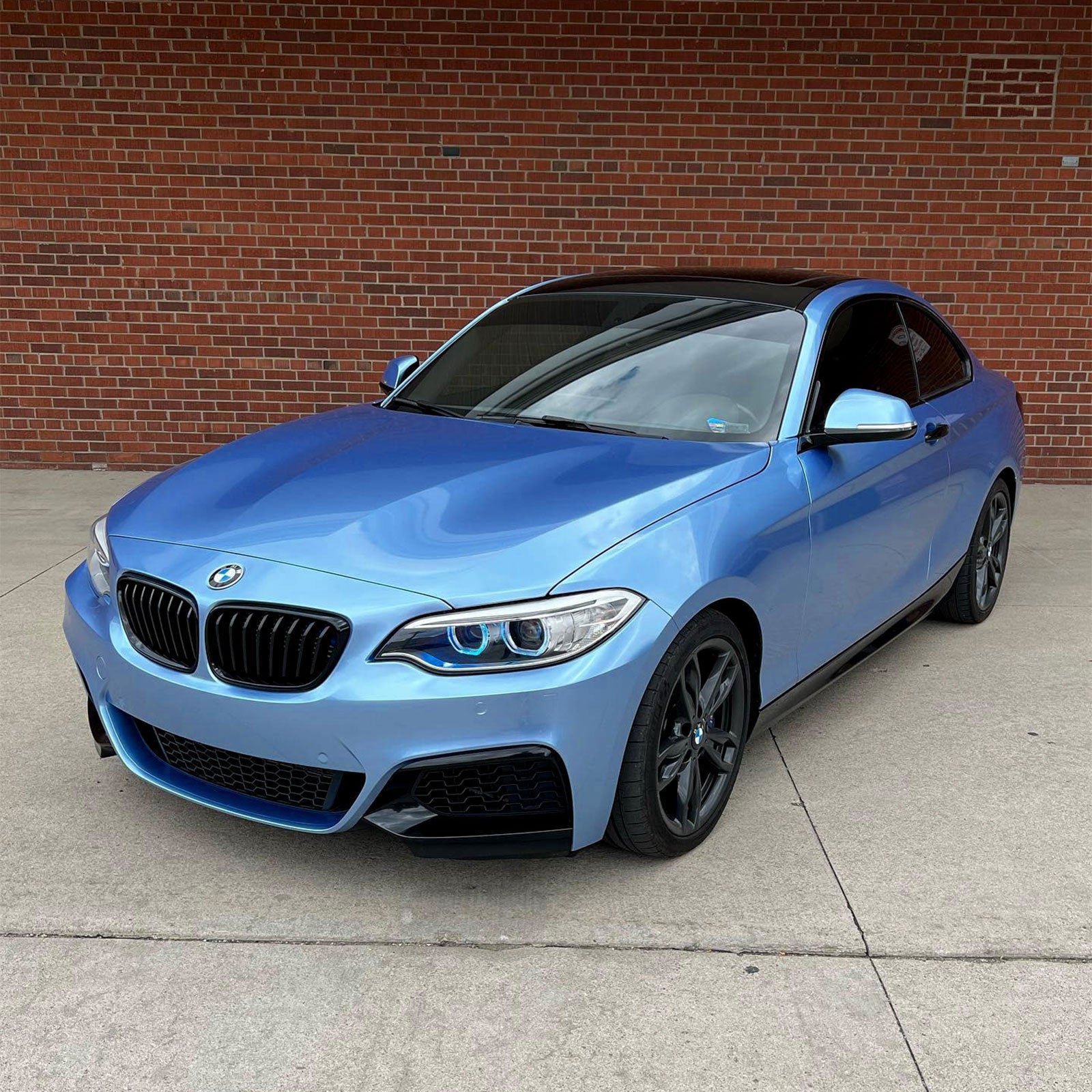 Glossy Metallic Silver Lake Blue Color PPF (Paint Protection Film)