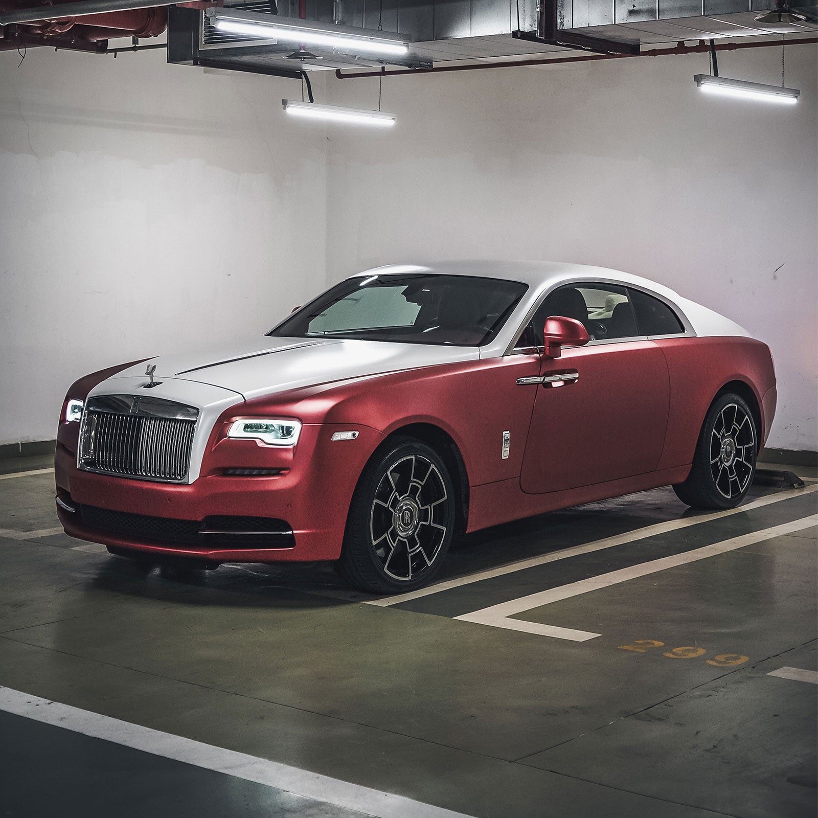 Satin Chrome Crimson Red Color PPF (Paint Protection Film)