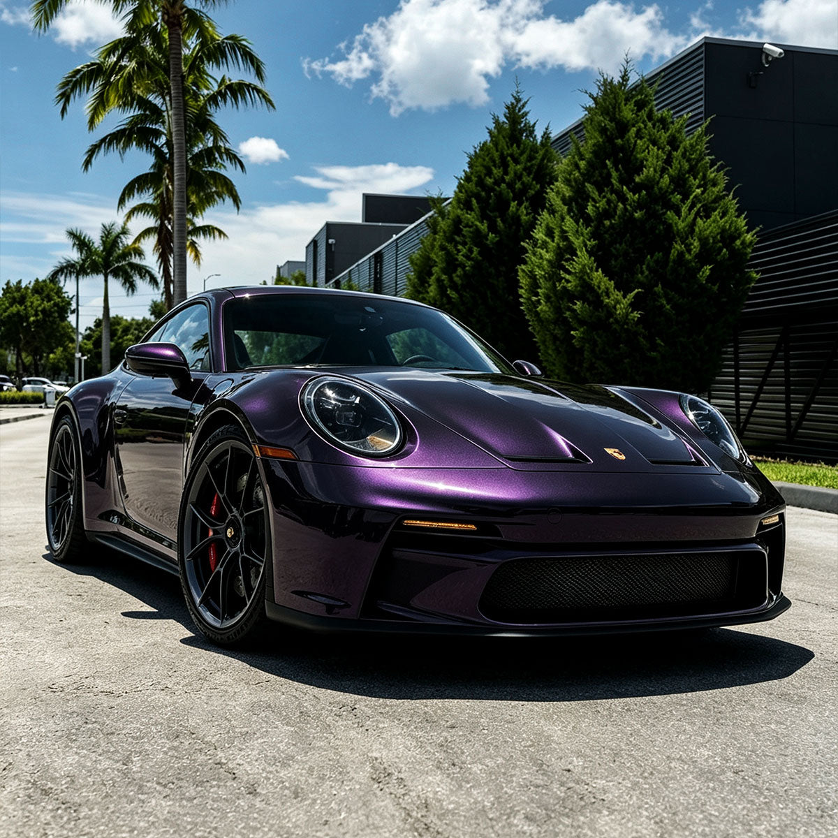 Glossy Metallic Galaxy Purple Color PPF (Wet Application)