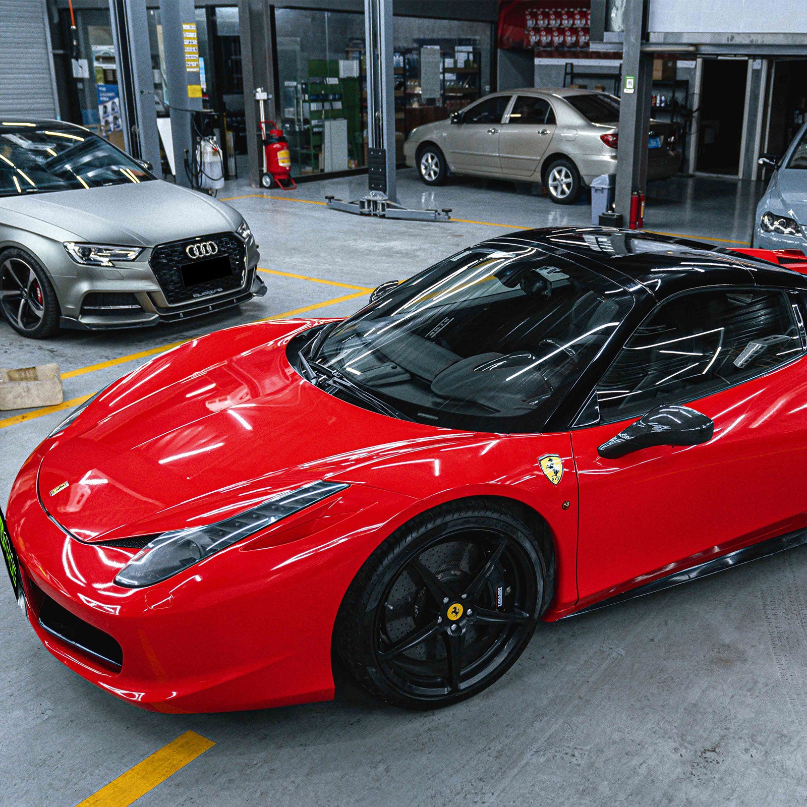 High Glossy Ferrari Red Color PPF (Paint Protection Film)