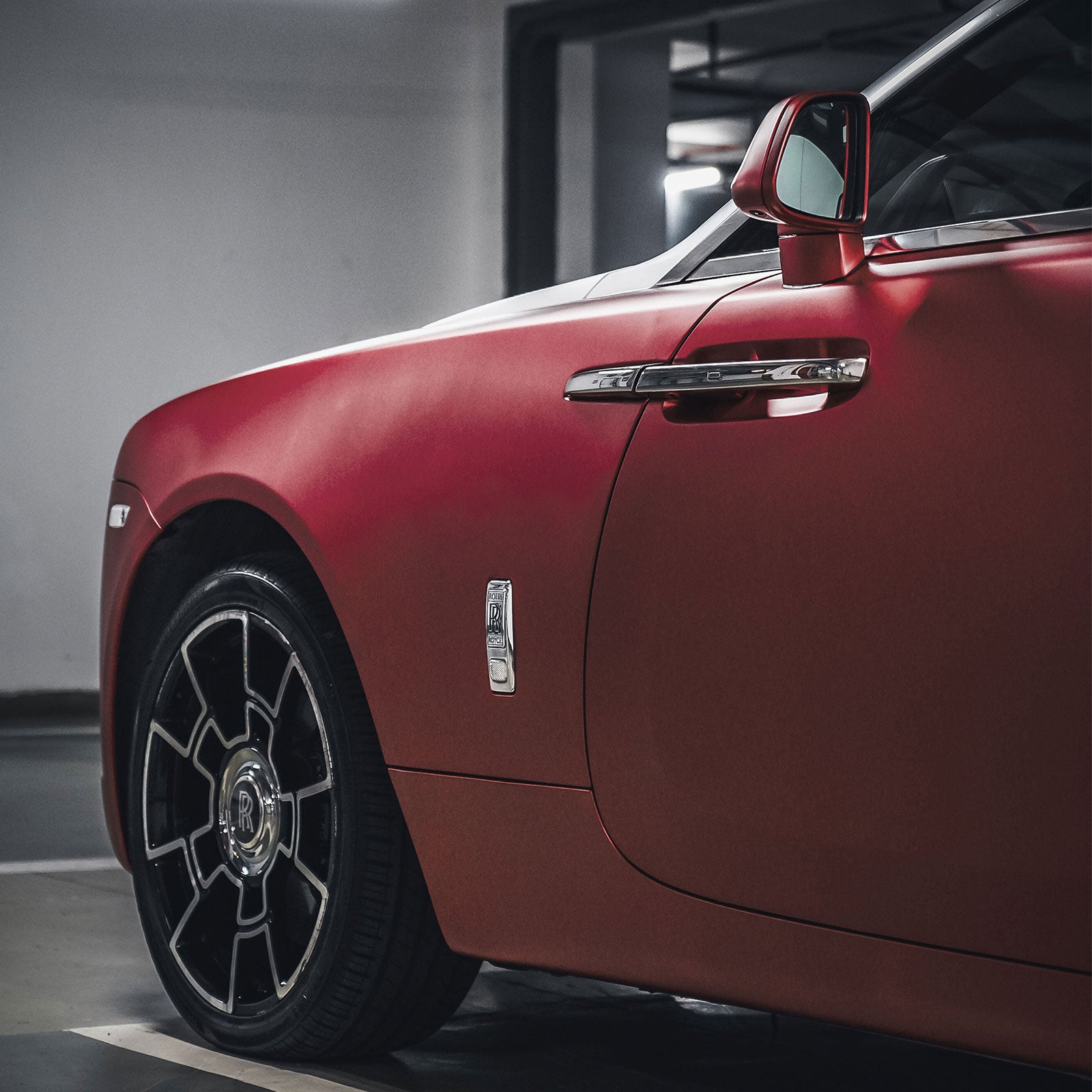 Satin Chrome Crimson Red Color PPF (Paint Protection Film)