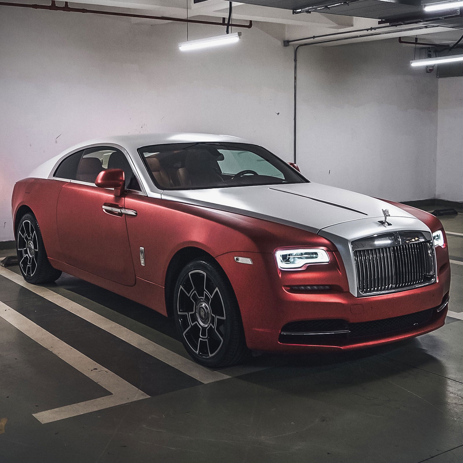 Satin Chrome Crimson Red Color PPF (Paint Protection Film)