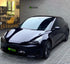 Glossy Metallic Glitter Black Blue Vinyl Wrap
