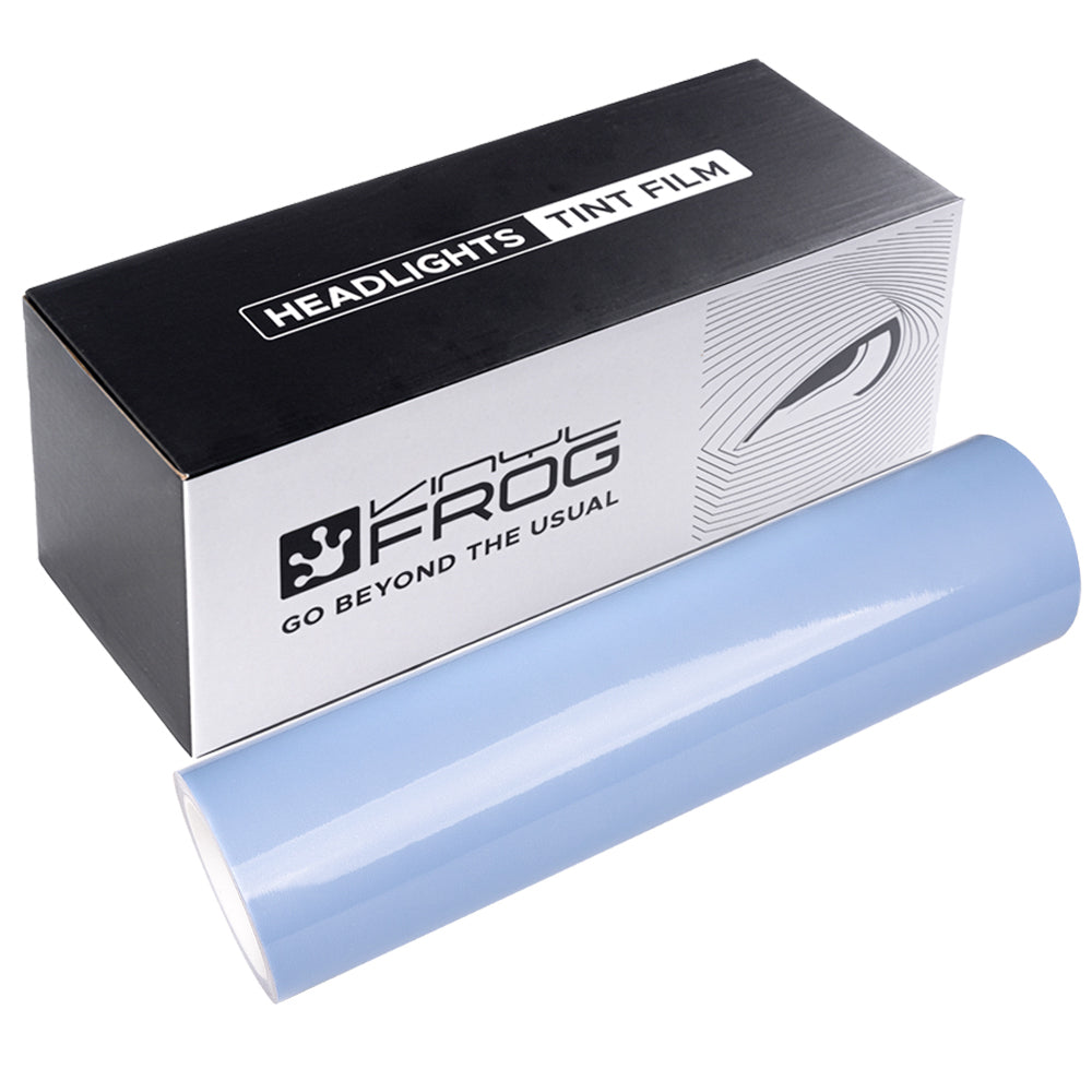 Light Blue Headlight Film With Air Channel Paper Liner