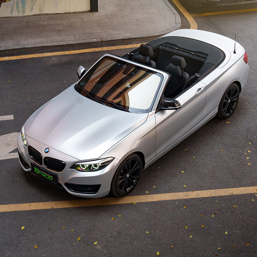Satin Chrome Titanium Silver Vinyl Wrap