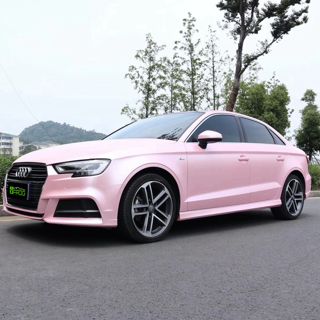 Matte Metallic Pearl Baby Pink Vinyl Wrap