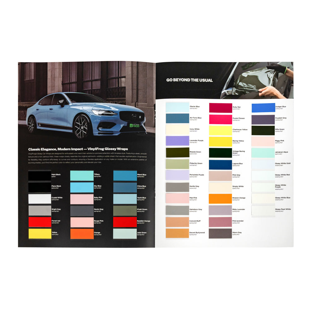 Automotive Vinyl Wrap Film Color Sample Booklet