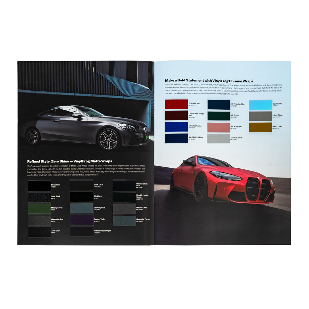 Automotive Vinyl Wrap Film Color Sample Booklet