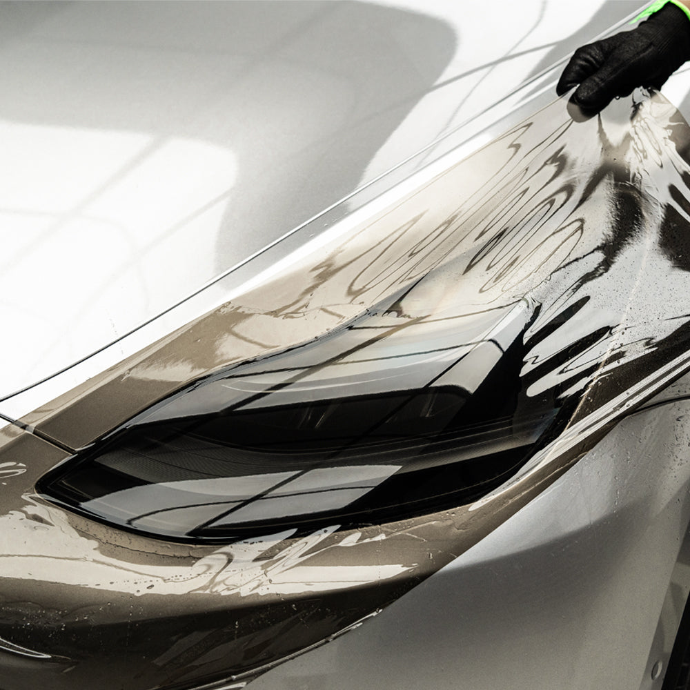 Light Black Headlight Film with Air Channel Paper Liner