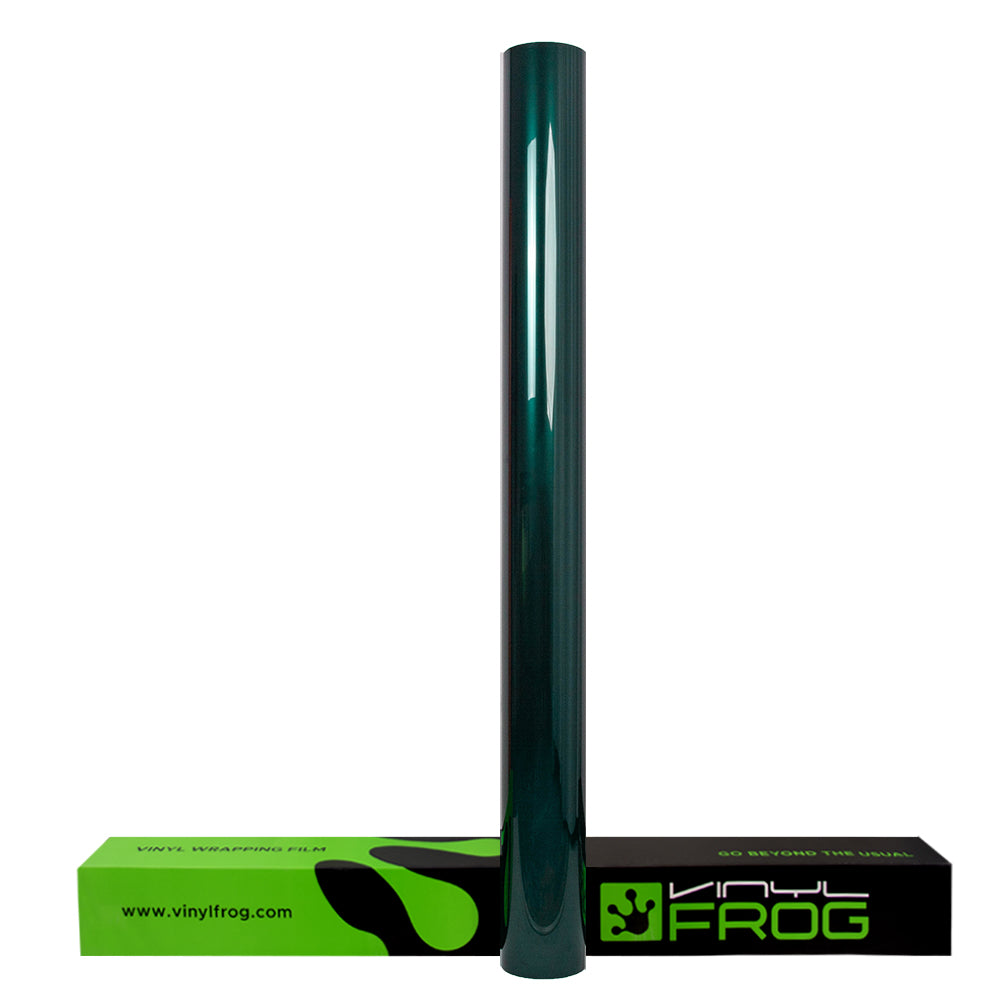 Glossy Metallic Deep Jungle Green Vinyl Wrap