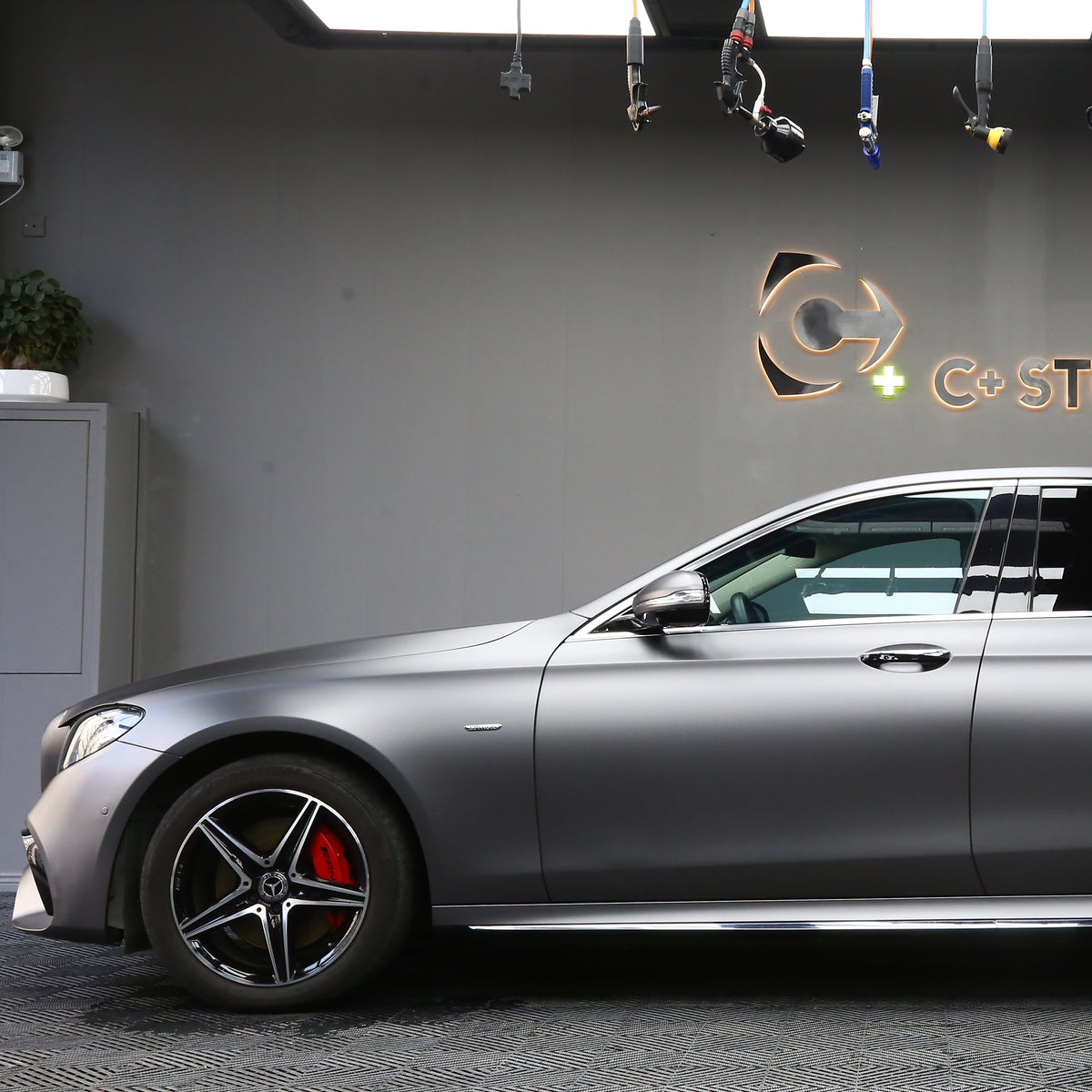 Car wrapped in Matte Metallic Gray vinyl wrap