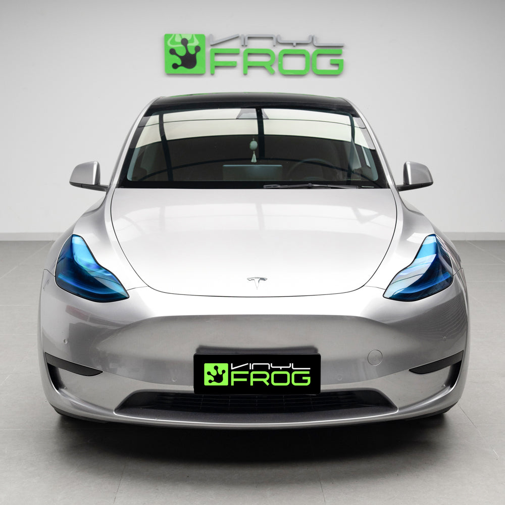 Deep Blue Headlight Film With Air Channel Paper Liner