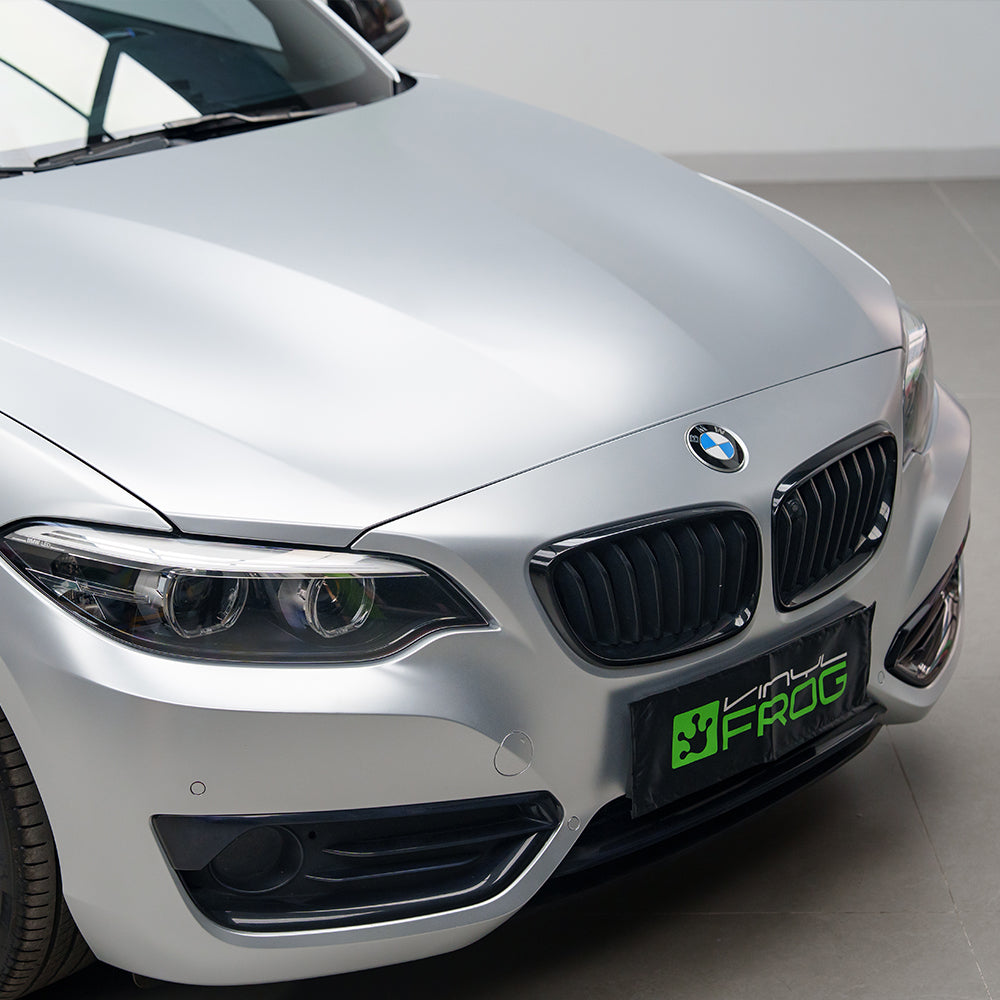 Satin Chrome Titanium Silver Vinyl Wrap