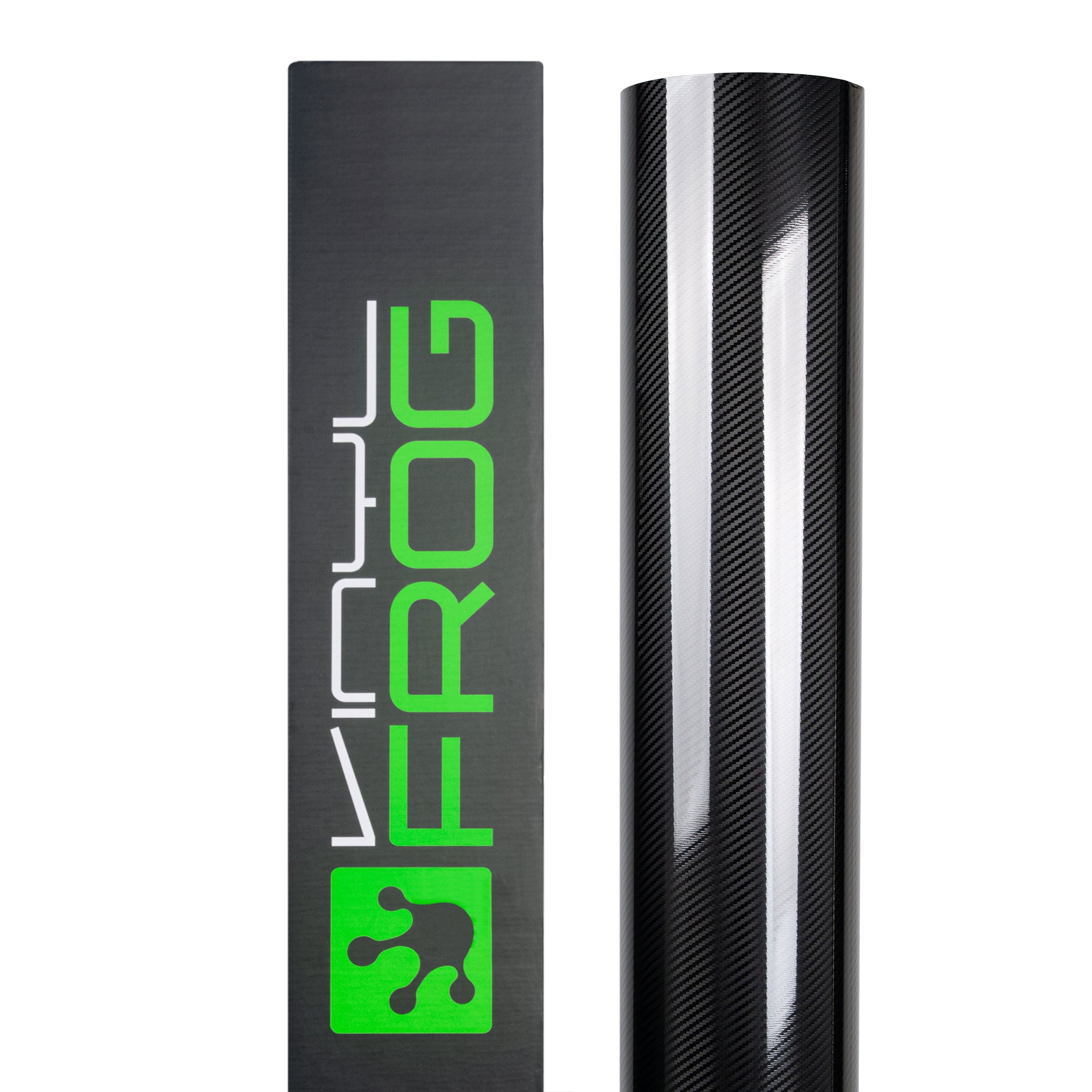 Gloss Classic Black Carbon Fiber Vinyl Wrap