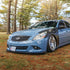 Front View of Infiniti Wrapped in Super Glossy China Blue Vinyl Wrap