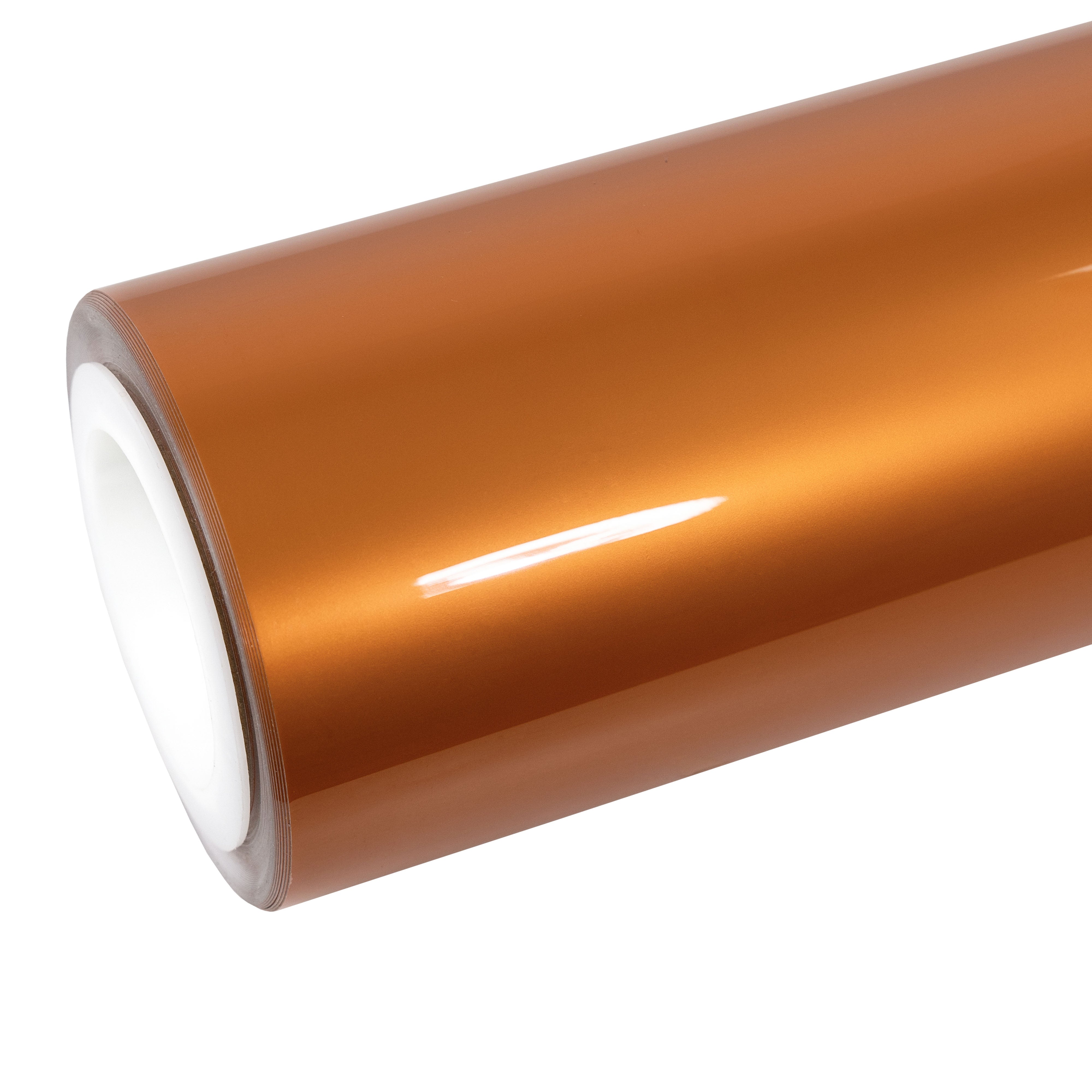 Glossy Metallic Bronze Orange Vinyl Wrap