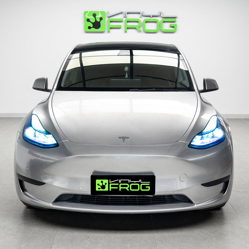 Deep Blue Headlight Film With Air Channel Paper Liner
