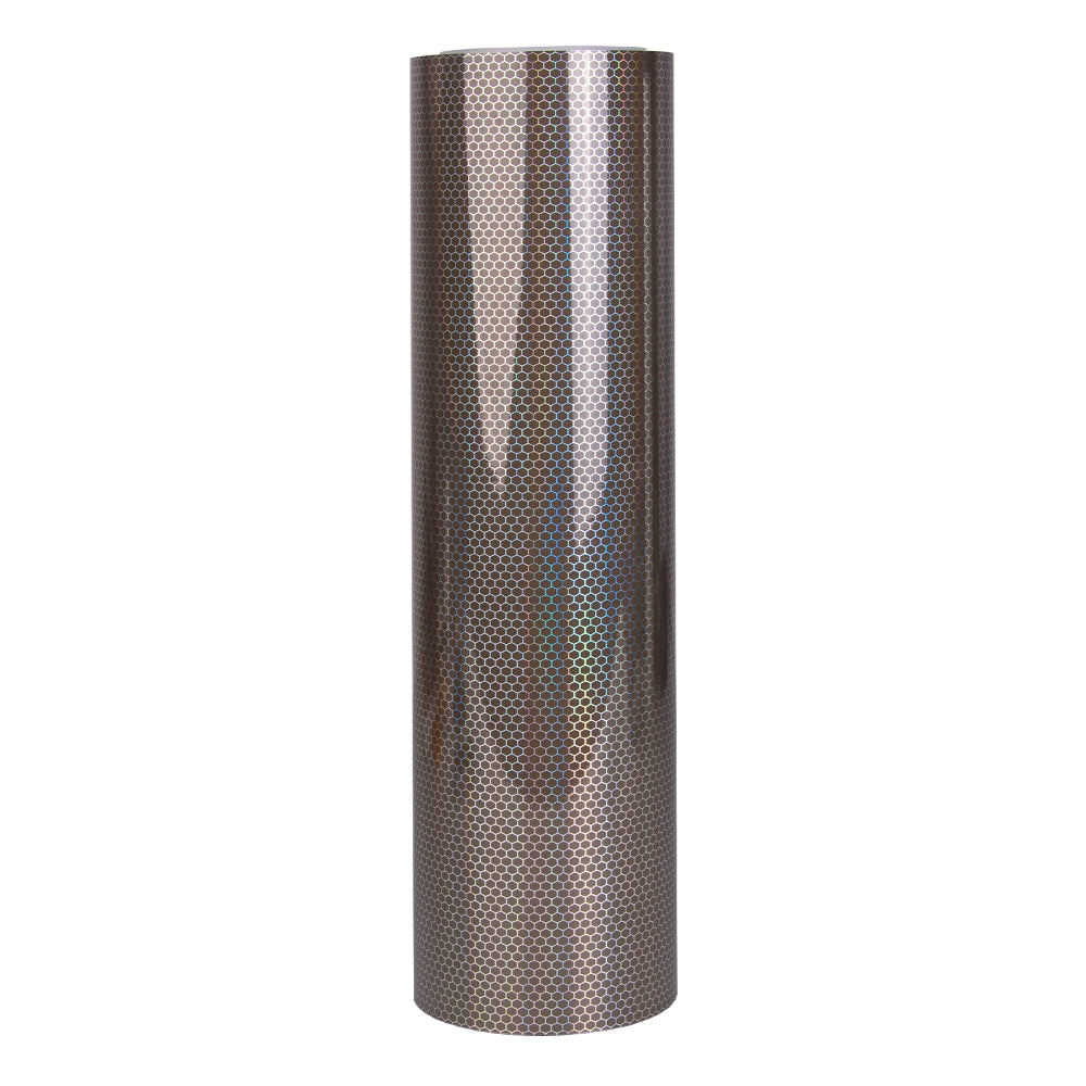 Light Black Holographic Honeycomb Headlight Film With Air Channel Paper Liner