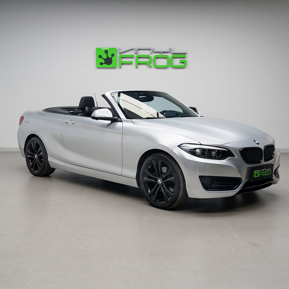 Satin Chrome Titanium Silver Vinyl Wrap
